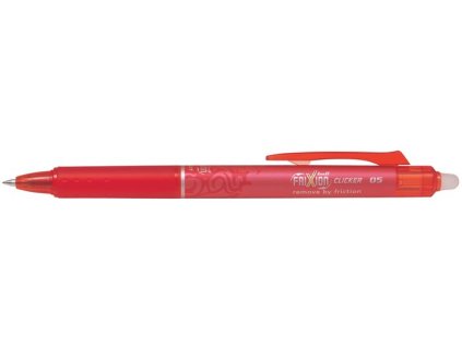 Roller, 0,25 mm, odstrániteľné písmo, PILOT "Frixion Clicker" 05, červená