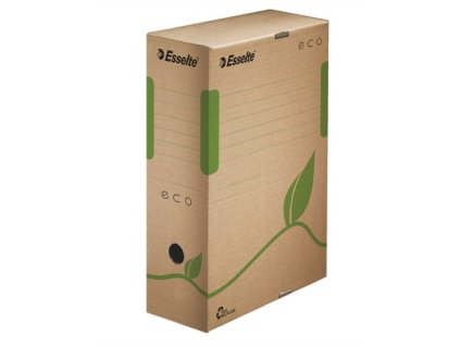 Archívny box, A4, 100 mm, recyklovaný kartón, ESSELTE "Eco", hnedý