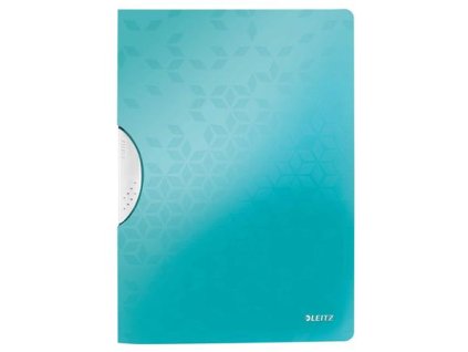 Rýchloviazač s klipom, PP, A4, LEITZ "Wow ColorClip", ľadovo modrý