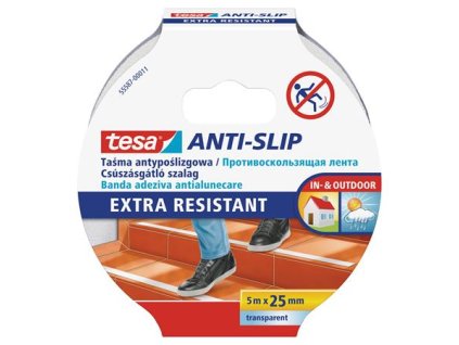 Protišmyková páska, 25 mm x 5 m, TESA "Anti-slip", priesvitná