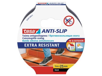 Protišmyková páska, 25 mm x 5 m, TESA "Anti-slip", čierna