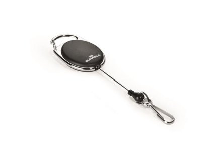 Výsuvný kotúč, s možnosťou vysunutia, so svorkou, DURABLE "Style", čierny