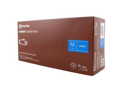 474291 latexove rukavice mercator comfort nepudrovane m 100ks