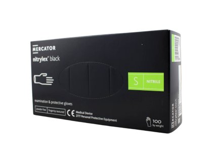 474357 nitrilove rukavice jednorazove mercator nitrylex cierne s 100ks