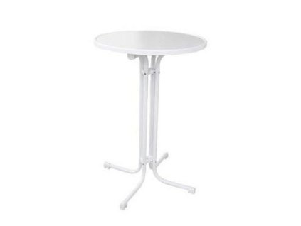 Banketový stôl skladací MODENA s doskou Ø 70 cm, biely
