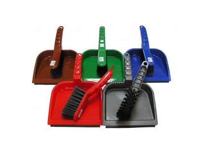 Lopatka s gumennou lištou a metličkou Delux