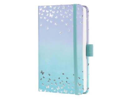 Diár, A6, týždenný, 2026, tvrdá obálka, SIGEL "Jolie", Butterfly Confetti Sky