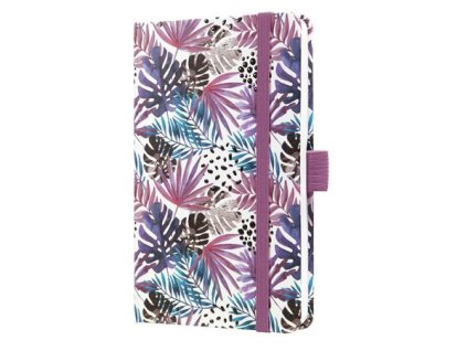 Diár, A6, týždenný, 2026, tvrdá obálka, SIGEL "Jolie", Violet Jungle Fever