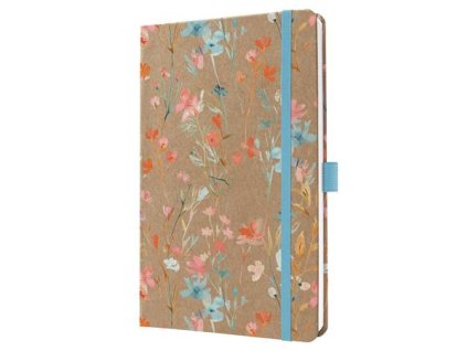 Diár, A5, týždenný, 2026, tvrdá obálka, SIGEL "Jolie", Green Floral Serenity