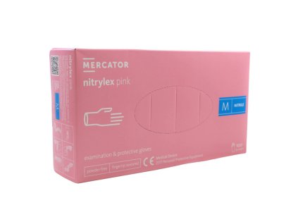 480729 480729 nitrilove rukavice jednorazove mercator nitrylex ruzove m 100ks
