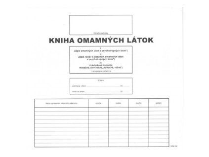 Kniha omamných látok 56 listov