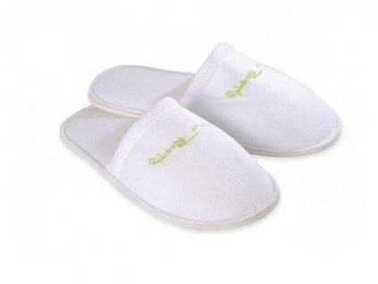 NATURE PHILOSOPHY PAPUČE FROTÉ VELUR NP, BIELE UZAVRETÁ