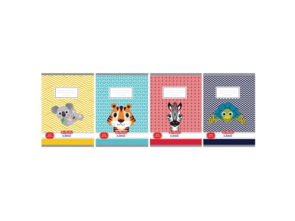 Zošit Herlitz 512, A5, linajkový, 70g/m2, mix motívov Cute Animals