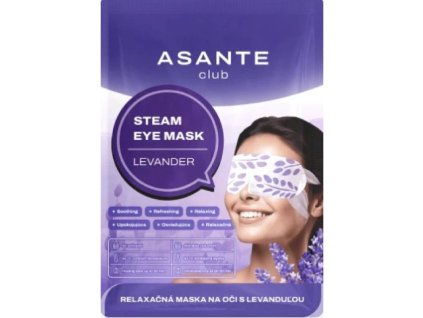 ASANTE relaxačná textilná maska na oči Steam Eye levander  - 1 ks