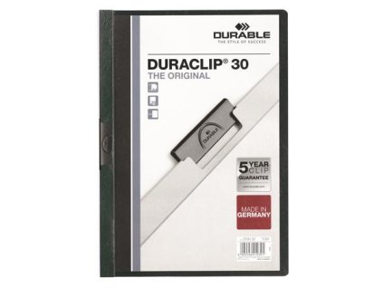 Rýchloviazač, s klipom, A4, DURABLE "DURACLIP® 30", tmavomodrá