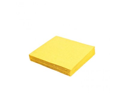 Papierové servítky 2-vrstvové 33x33cm žlté (50 ks)