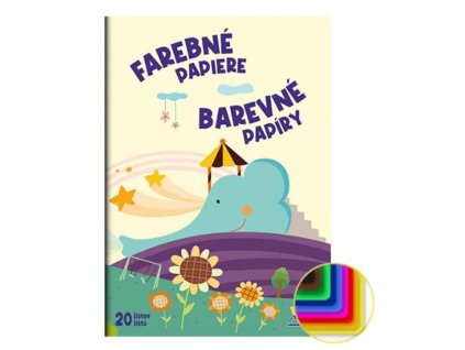 Farebný papier A4 20 listov