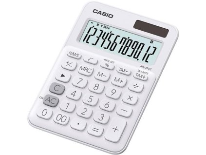 Kalkulačka stolná, 12-miestna, CASIO "MS 20UC", biela