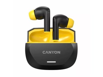 Slúchadlá TWS bezdrôtové Bluetooth 5.4, CANYON „Hexagon 7“, čierno-žlté