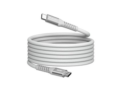 USB kábel, USB-C – USB-C, 1,2 m, 60 W, magnetický, VERBATIM, sivý