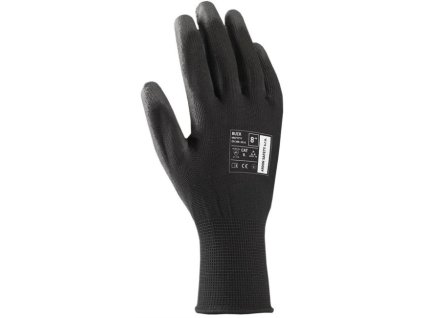 Rukavice polyester, polomáčané BUCK čierne veľ. 11/XXL