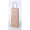 Papierová taška na víno s točeným uchom, 1 priehradka, prírodná