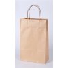 Papierová taška na víno s točeným uchom, 2 priehradka, prírodná