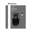 Myš, bezdrôtová, optická, stredná veľkosť, USB, VERBATIM "Go", čierna