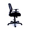 Kancelárska stolička, s opierkami , čalúnená, sieťové operadlo, čierny podstavec, MaYAH "Fun"