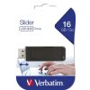 USB kľúč, 16GB, USB 2.0, VERBATIM "Slider", čierny