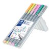 Liner, sada, 0,3 mm, STAEDTLER "Triplus Pastel 334", 6 pastelových farieb