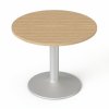 Konferenčný stôl, okrúhly, so sivou kovovou nohou, O 90 cm, MAYAH "Freedom SV-58", jaseň