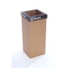 Odpadkový kôš na triedený odpad, recyklovaný, anglický popis, 50 l, RECOBIN "Office", čierna