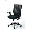 Kancelárska stolička, čierne čalúnenie, natiahnuté operadlo zo sieťoviny, čierny podstavec, MAYAH "Superstar"