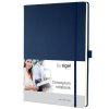 Zápisník, exkluzívny, A4, linajkový, 97 strán, tvrdá obálka, SIGEL "Conceptum", modrá