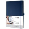 Zápisník, exkluzívny, A4, štvorčekový, 97 strán, tvrdá obálka, SIGEL "Conceptum", modrá