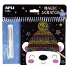 Škrabací zošit, APLI Kids "Magic Scratch", zimné radovánky