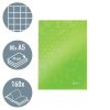 Záznamová kniha, A5, štvorčeková, 80 listov, tvrdá obálka, LEITZ "Wow", zelená