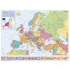 Nástenná mapa, 70x100cm, kovová lišta, Európske krajiny a Európska únia, STIEFEL- výrobok v MJ