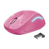 Myš, bezdrôtová, optická, TRUST "Yvi", ružová