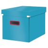 Škatuľa, štvorcová, veľkosť L, LEITZ "Cosy Click&Store", pokojná modrá