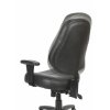 Kancelárska stolička, s nastaviteľnými opierkami rúk, čierna bonded koža, čierny podstavec, MaYAH "Champion Plus"