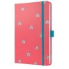Zápisník, exkluzívny, 135x203 mm, linajkový, 87 listov, tvrdá obálka, SIGEL "Jolie" Rainbow Coral