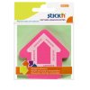 Samolepiaci poznámkový blok, šípka, 70x70 mm, 50 listov, STICK N, magenta