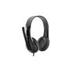 Náhlavné slúchadlá, s mikrofónom, CANYON "HSC-1", čierna