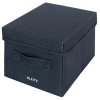 Úložný box, textilný, rozmer S, LEITZ "Fabric", zamatová sivá