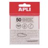 Samolepiaci bloček, priehľadný, vodeodolný, 75x75 mm, 50 listov, APLI, číra
