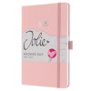 Diár, A5, týždenný, 2025, reliefový obal, SIGEL "Jolie", jemný ružový