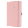 Diár, A5, týždenný, 2025, reliefový obal, SIGEL "Jolie", jemný ružový