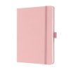 Diár, exkluzívny, A5, linajkový, 96 listov, tvrdá obálka, SIGEL "Jolie", svetloružová